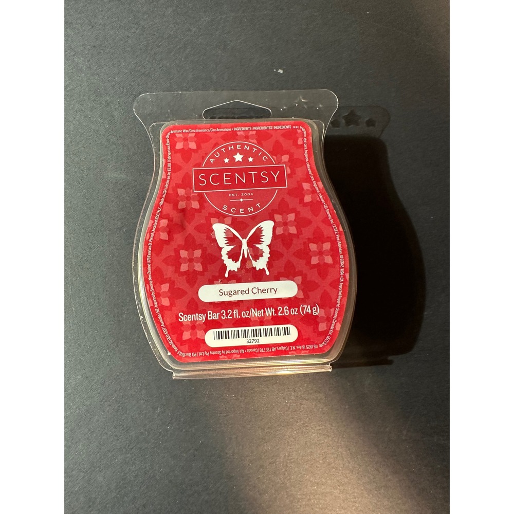 Scentsy Sugared Cherry Wax Bar 2.6 oz 74g Home Fragrance